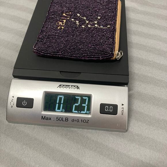 Pier 1 Imports Virgo Beaded Coin Purse with zipper.  Missing Tassel. Pre-Owned - Picture 5 of 5